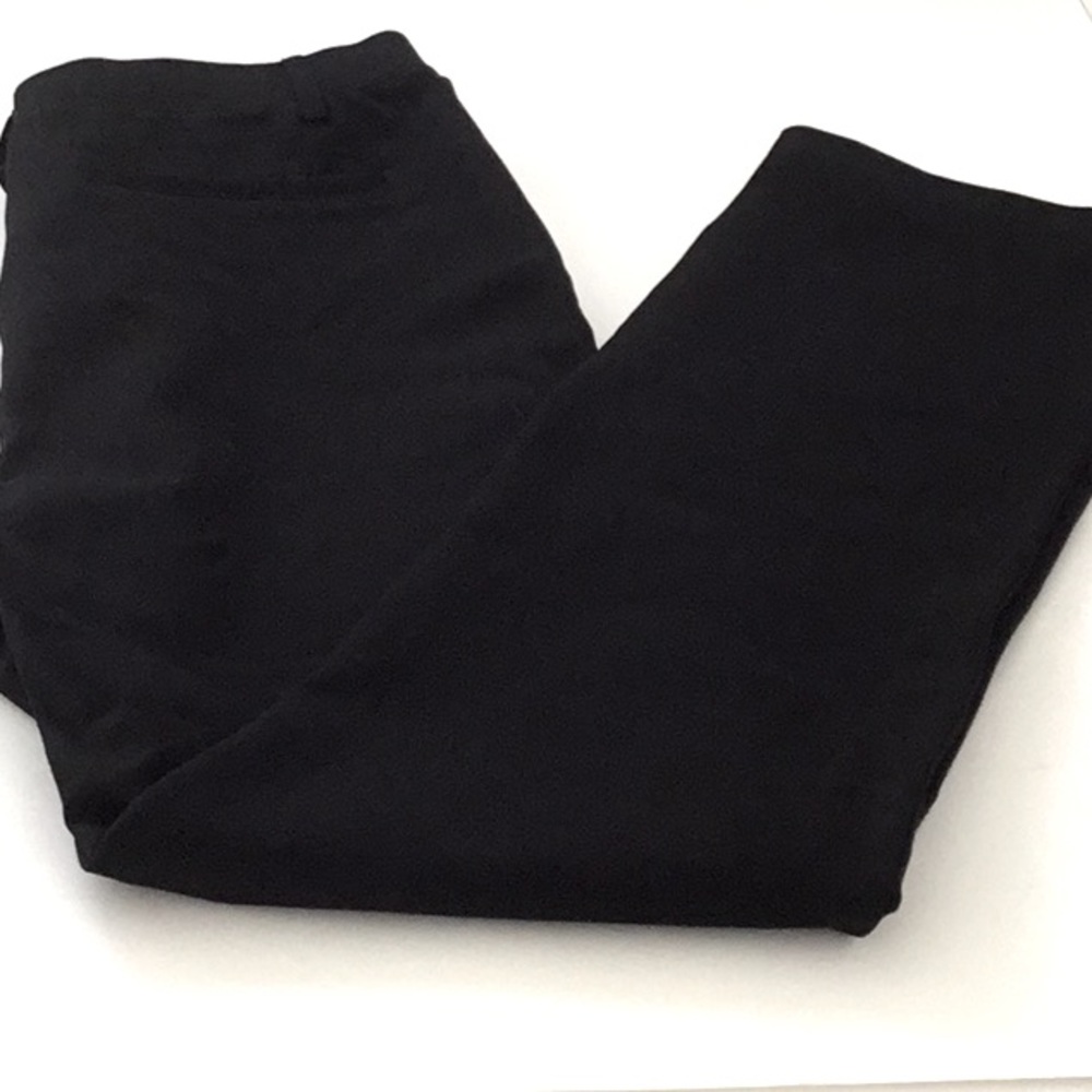 Quince Ultra Stretch Ponte Straight Leg Pants, Black. Career, Casual, Comfort. - Picture 7 of 11